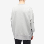 Alexander McQueen Men's Macro Logo Crew Sweat in Pale Grey/Black