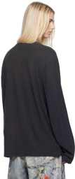 Acne Studios Black Relaxed-Fit Long Sleeve T-shirt