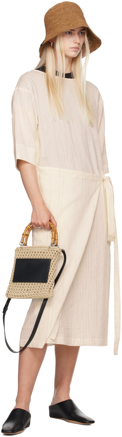 【関税込み】Jil Sander ベージュ スモール Bamboo Woven バッグ 428.jpg