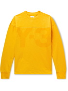 Y-3 - Oversized Logo-Print Cotton and Linen-Blend Piqué Sweatshirt - Yellow