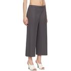 PLEATS PLEASE ISSEY MIYAKE Gray Opaque Trousers