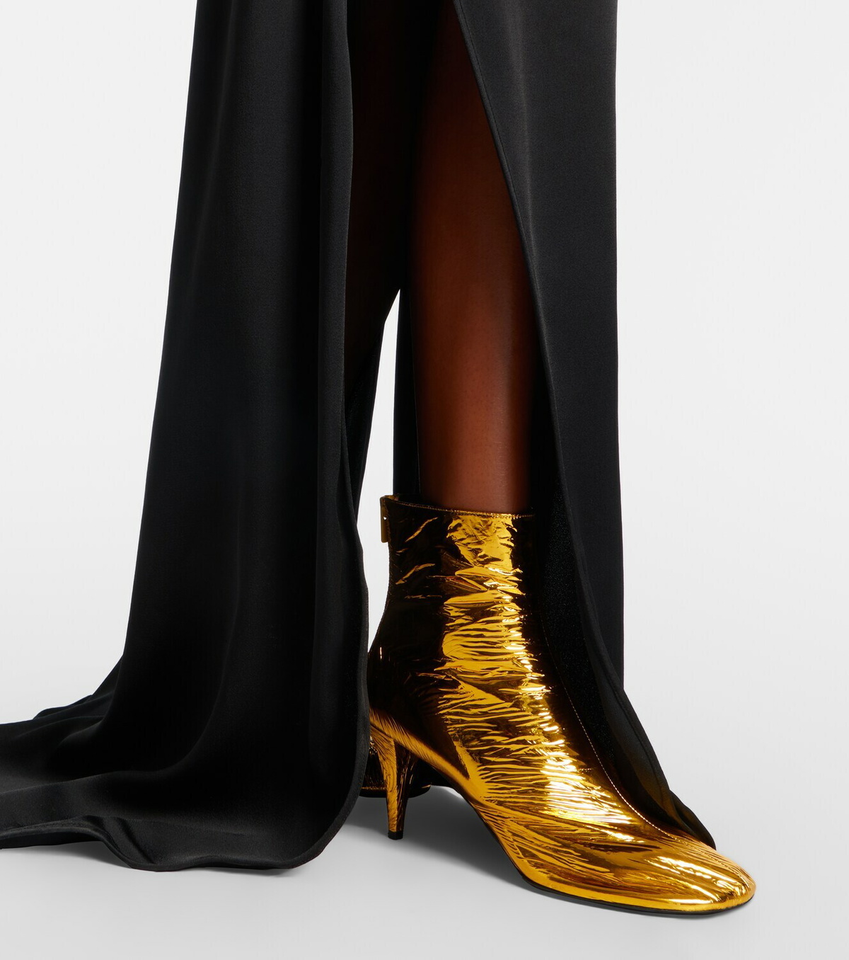 Proenza Schouler Glove metallic leather ankle boots