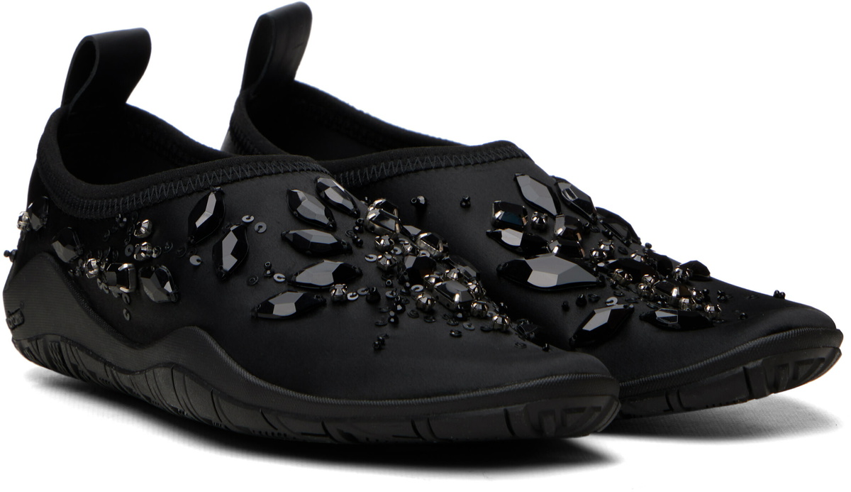 Jil Sander Black Elbe Slipper Sneakers