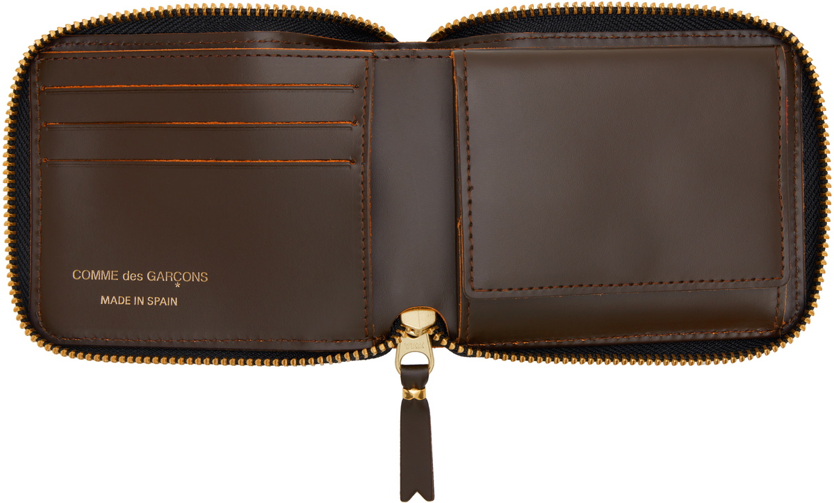 COMME des GARÇONS WALLETS Brown Triple Stitch Wallet