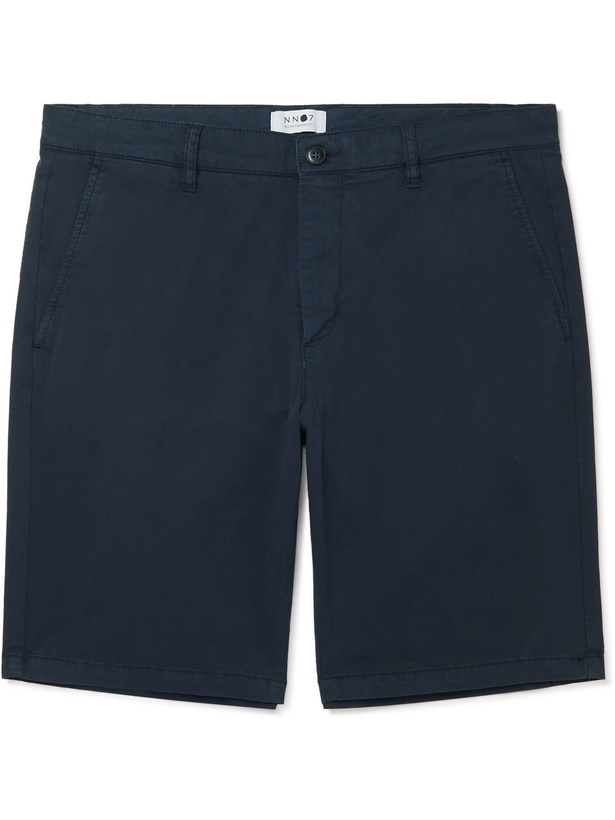 Photo: NN07 - Crown Stretch-Cotton Shorts - Blue