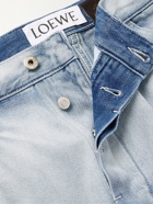 LOEWE - Paula's Ibiza Pleated Patchwork Denim Jeans - Blue