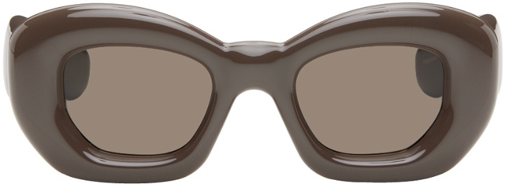 Photo: LOEWE Brown Inflated Butterfly Sunglasses