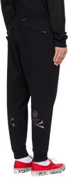 mastermind WORLD Black Embroidered Trousers