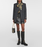 Gucci Logo leather knee-high boots