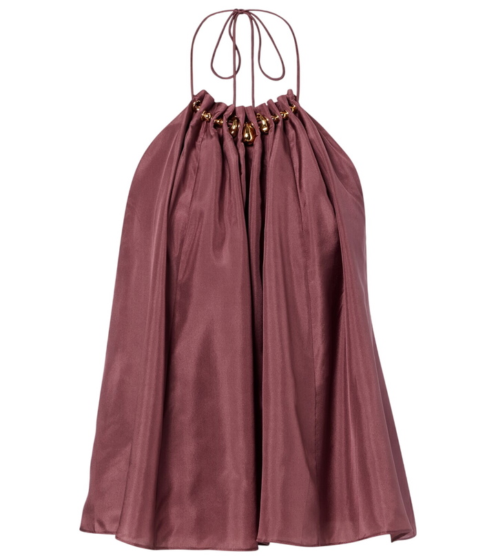 Photo: Zimmermann Aster beaded halterneck silk top