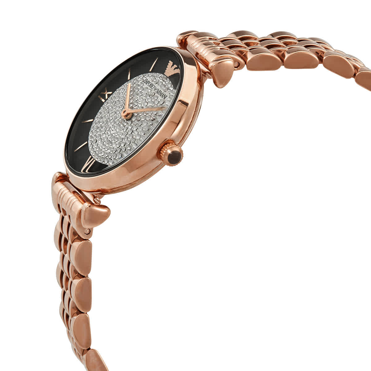 Emporio Armani Gianni T-Bar Quartz Brown Dial Ladies Watches AR11402 ...
