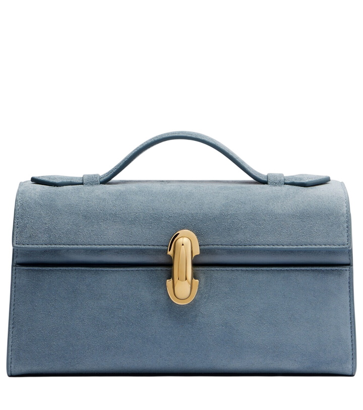 Photo: Savette Symmetry Pochette Mini suede top-handle bag