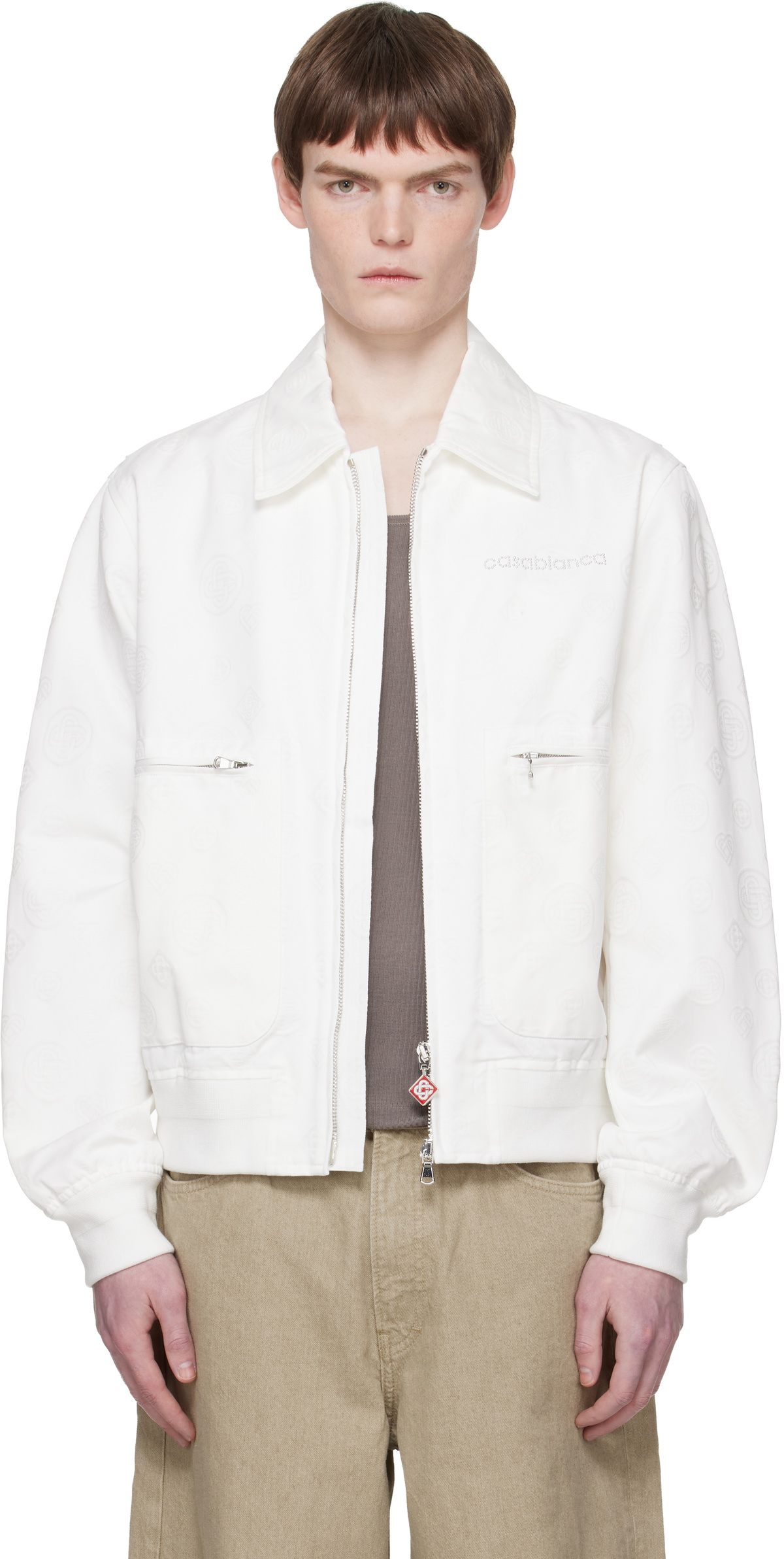 Casablanca White Monogram Jacket