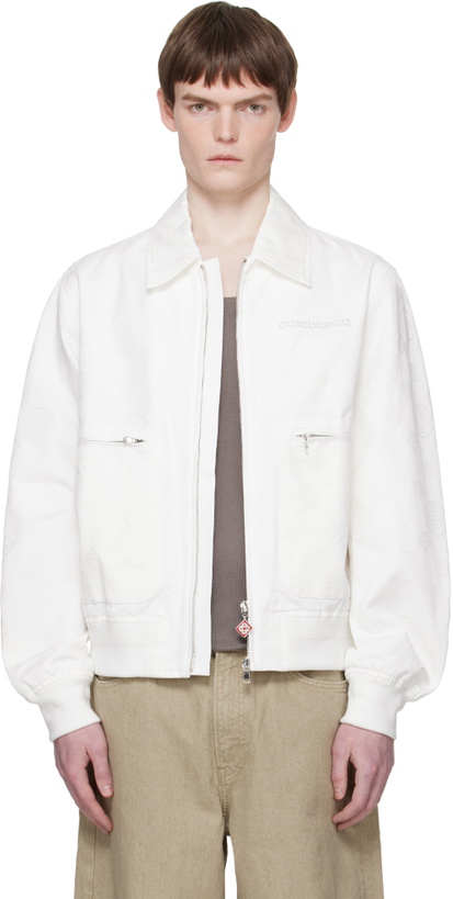 Photo: Casablanca White Monogram Jacket