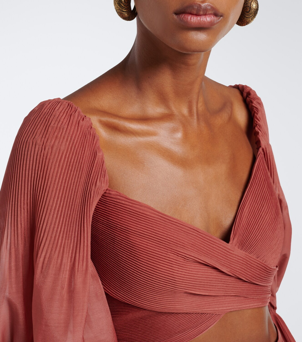 Zimmermann Pleated cropped top