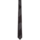 Givenchy Grey and Black Stripe Blade Tie