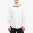 Palm Angels Men's Neck Logo Classic Shirt in White