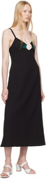 Sandy Liang Black Pilton Midi Dress