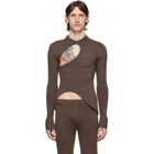 Ludovic de Saint Sernin Brown Knit Twisted Polo