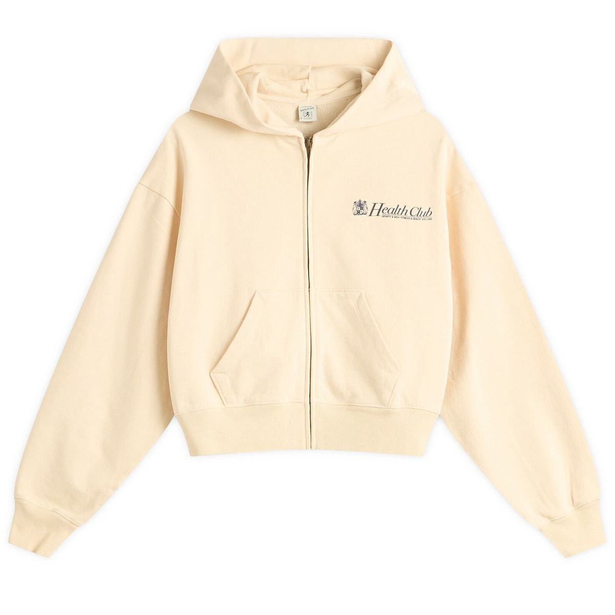 Sporty & Rich Women's Vendome Resort Cropped Zip Hoodie in