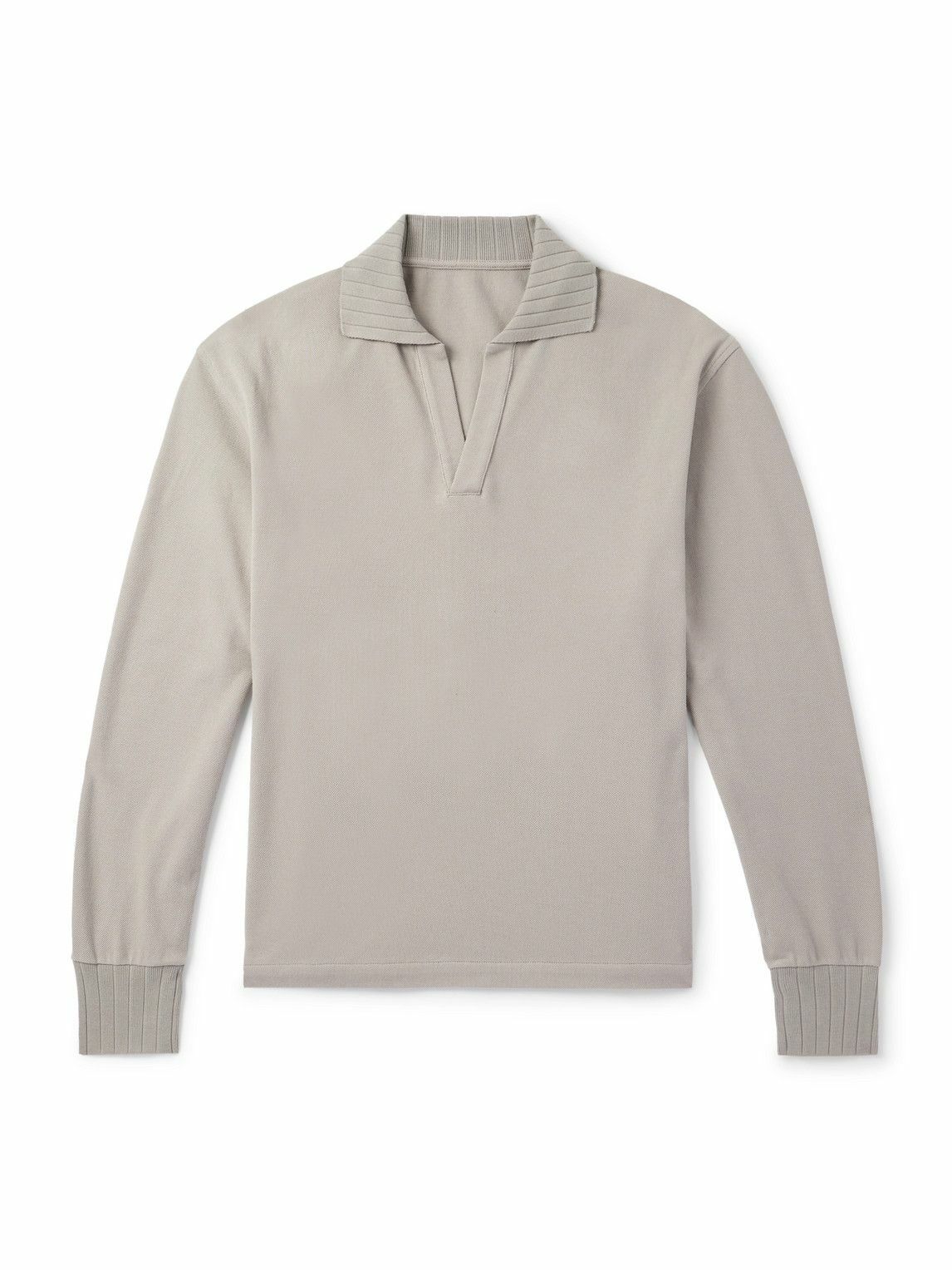 Stòffa - Cotton-Piqué Polo Shirt - Brown
