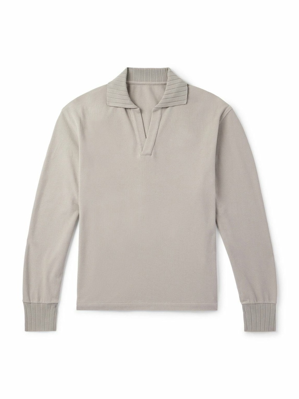 Photo: Stòffa - Cotton-Piqué Polo Shirt - Brown