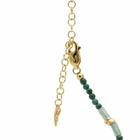 Missoma Women's Beaded Gemstone Choker Necklace in Green 
