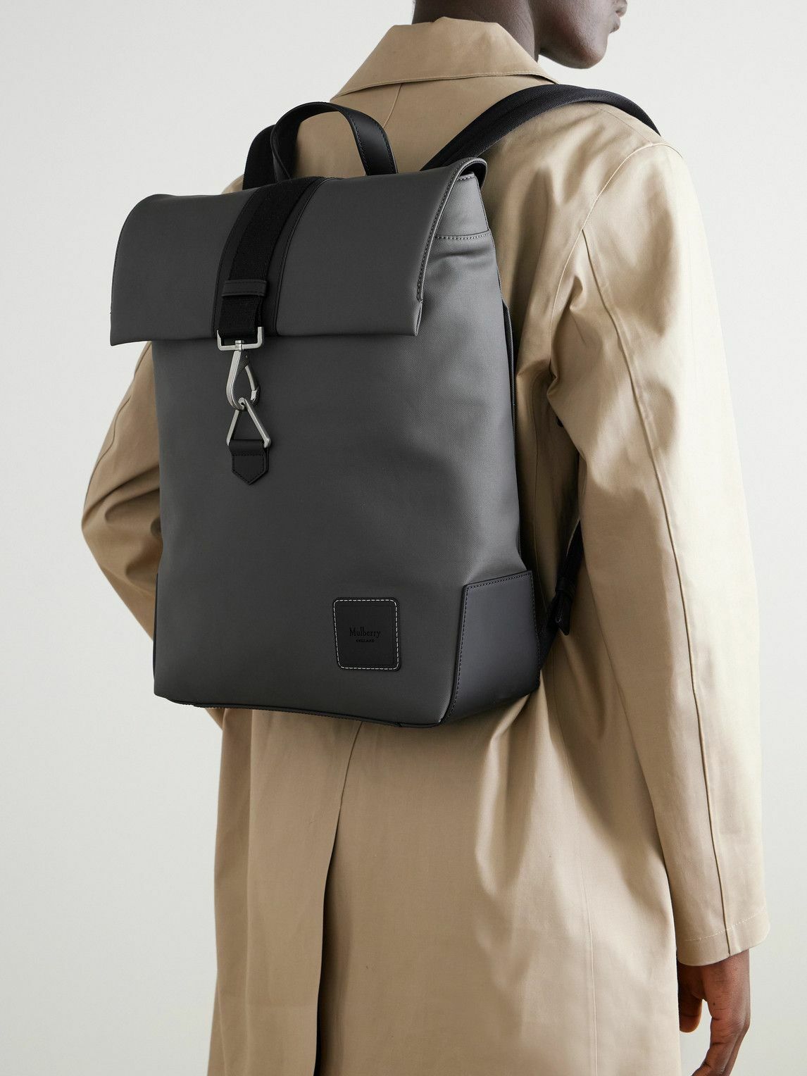 Mulberry - Dalston Leather-Trimmed Coated-Canvas Backpack
