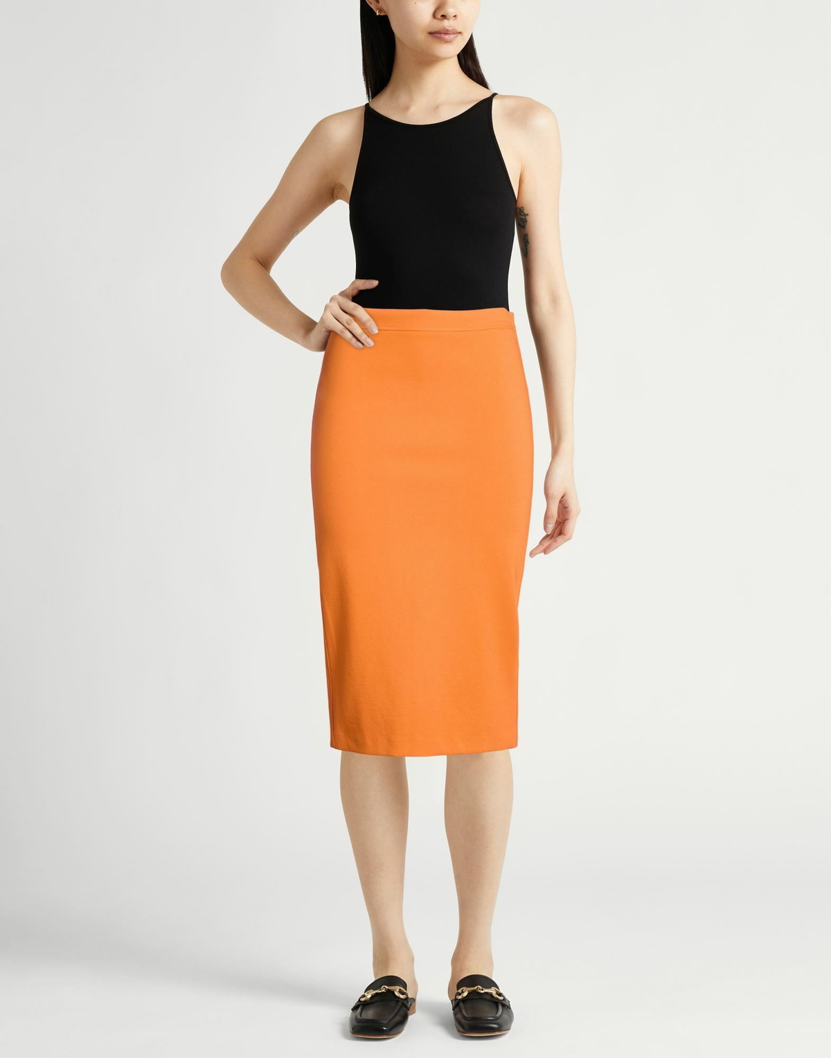 Jucca Womens Midi skirt in Orange