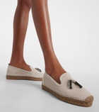 Brunello Cucinelli Monili-embellished suede espadrilles