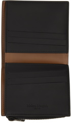 Maison Margiela Brown & Black Leather Zip Wallet