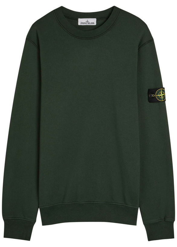 Photo: Stone Island Logo Cotton Sweatshirt Green