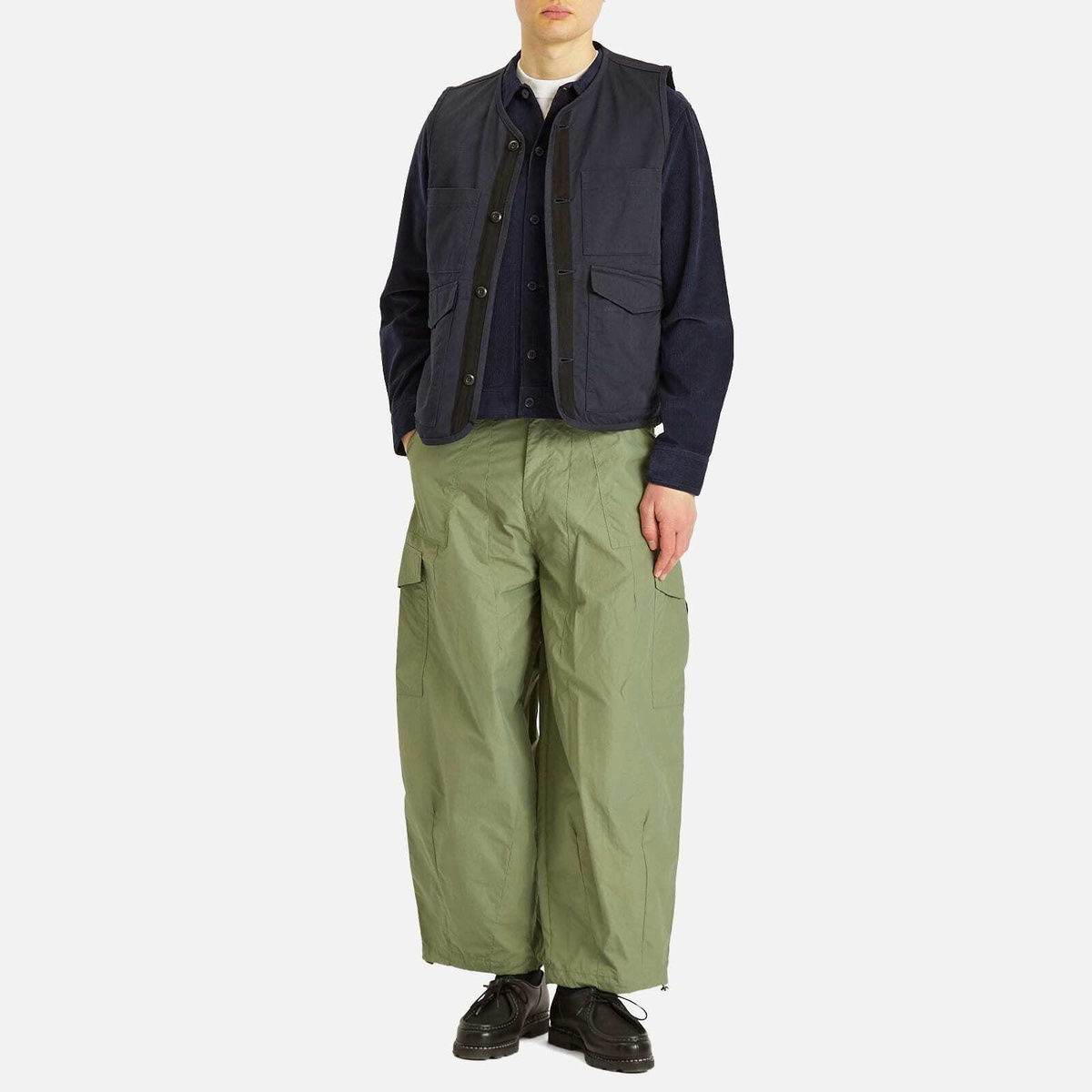 FrizmWORKS Men's Nylon Cargo Balloon Pants in Olive