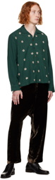 Karu Research Green Hand-Embroidered Shirt