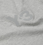 Y-3 - Logo-Print Mélange Cotton-Jersey T-Shirt - Gray