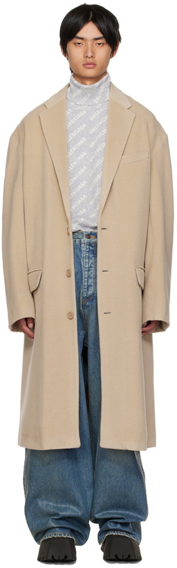 Photo: Balenciaga Beige Boxy Coat