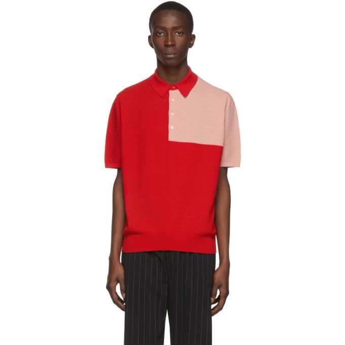 Photo: Paul Smith Red and Pink Knit Polo