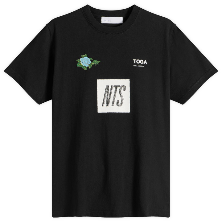 Photo: TOGA ARCHIVES Women's TOGA x NTS Logo Print T-Shirt in Black