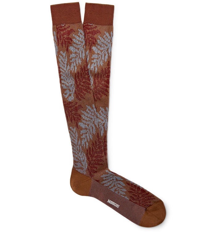 Photo: Missoni - Intarsia Cotton-Blend Over-The-Calf Socks - Multi