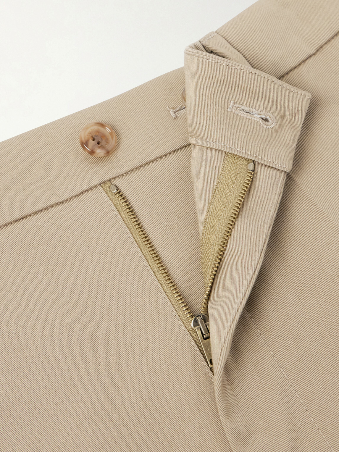 Valentino Garavani - Straight-Leg Cotton-Gabardine Shorts - Neutrals