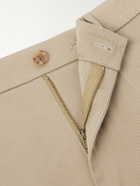 Valentino Garavani - Straight-Leg Cotton-Gabardine Shorts - Neutrals