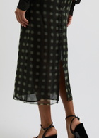 16 Arlington Dia Printed Chiffon Midi Skirt Green