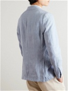 Oliver Spencer - Double-Breasted Linen Suit Jacket - Blue