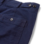 Officine Generale - Slim-Fit Cotton-Seersucker Shorts - Men - Blue