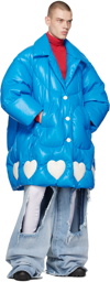 Chen Peng Blue Heart Down Coat