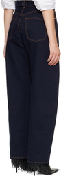 sacai Navy Belted Jeans
