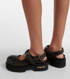 Balenciaga Venom leather Mary Jane flats