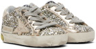 Golden Goose Baby Silver Superstar Glitter Sneakers