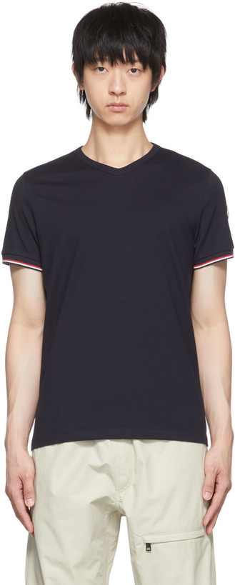 Photo: Moncler Navy Cotton T-Shirt