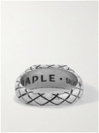 MAPLE - Engraved Silver Signet Ring - Silver